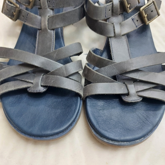 Timberland Ortholite Caswell fisherman Sandles Gray and Blue Leather - Picture 2 of 7